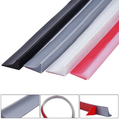 1x Bathroom Water Barrier Strip Dry &Wet Separation Silicone Seal Strip Bendable