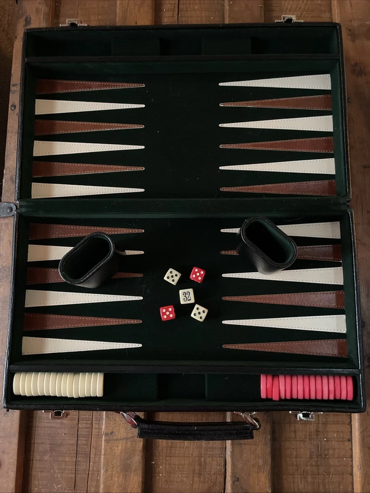 Restoration Hardware's Tournament Backgammon Set Box Rare Discontinued - Image 2 of 4