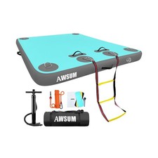 AWSUM Inflatable Floating Dock Air Dock Platform Floating Island Raft with No...