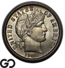 1908 Barber Dime, Beautiful Surfaces, Lustrous Gem BU++