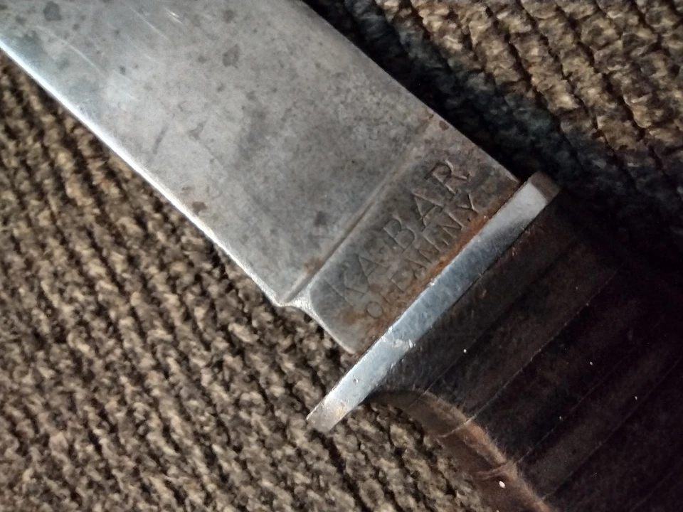 Faca utilitária de combate Ka-Bar Olean NY cabo de couro com bainha de couro  - Imagem 4 de 4