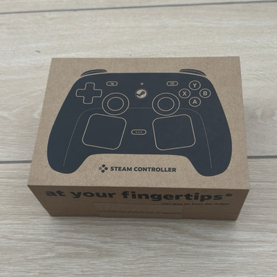 Valve Steam Controller für PC, kabellos/USB, schwarz, Trackpad, OVP, Kabel