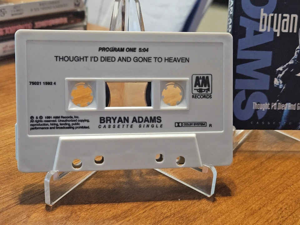 BRYAN ADAMS - CASSETTE SINGLE - THOUGHT I'D DIED AND GONE TO HEAVEN/SUMMER OF 69 - Image 3 of 4