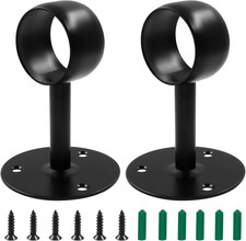 1-1/2 Inch Curtain Rod Ceiling-Mount Bracket, Stainless Steel Flange Rod Holder