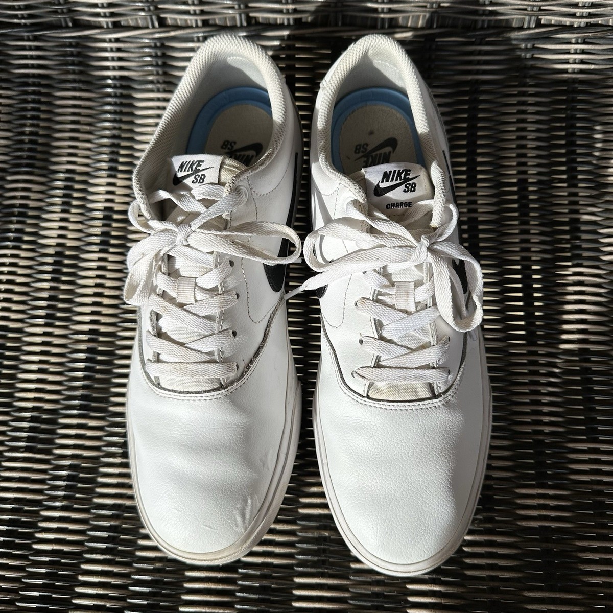 Size 11.5 - Nike Charge Premium SB White Black for sale  display picture 2