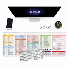 Excel Cheat Sheet Desk Pad, 31.5"x11.8", Waterproof Extra Large Excel Shortcu...