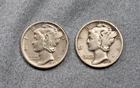 Lot of 2: Mercury Dimes 1943-P / 1945-S  / as Shown