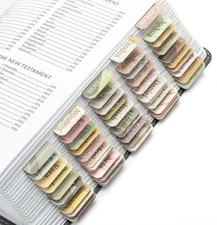 Mr. Pen- Bible Tabs, 75 Laminated Tabs for Women and Men, Earthy 