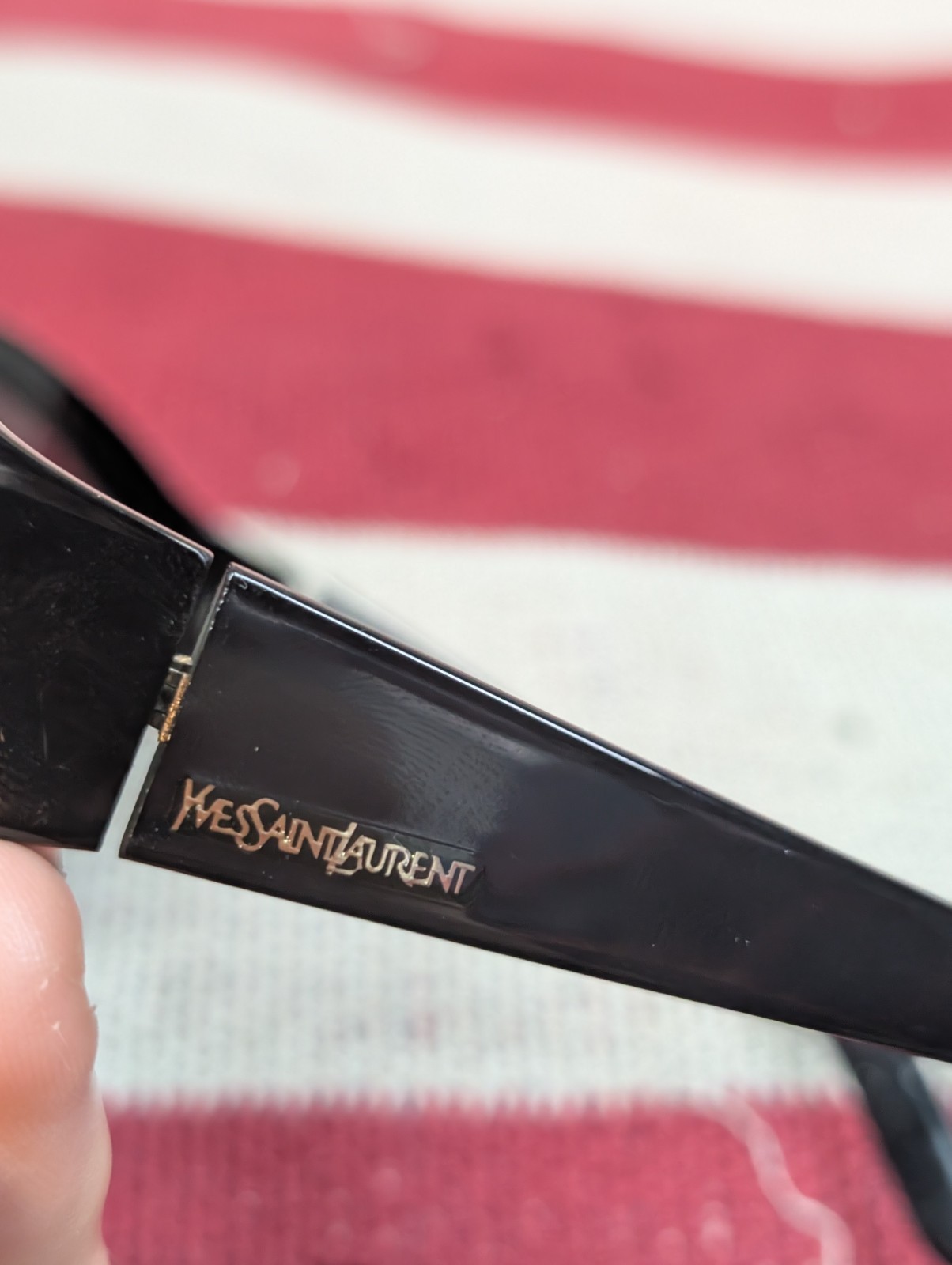 Occhiali da sole Yves Saint Laurent YSL 6118 S nero lucido 67 mm occhio di gatto