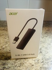 Acer USB Hub 3.0 / 5-IN-1 With 4 Ports - Black