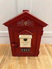 Original GAMEWELL Fire Alarm Pull Station Call Box - Good Condition - Free Ship!
