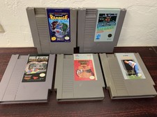 Nintendo NES game Lot Of 5 Rampage Jordan Vs Bird Rad Racer Jack Nicklaus Wheel 