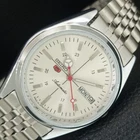 VINTAGE REFURBISHED SEIKO 5 AUTOMATIC 6309A JAPAN MENS SILVER WATCH a442809-1