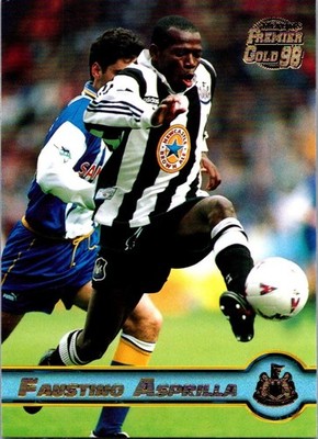 FAUSTINO ASPRILLA 1997-98 Merlin Premier Gold Soccer Card NEWCASTLE #112 PSA