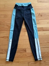 Wilo The Label XS Yoga Leggings Pants Blue / Teal / White Excellent Condition