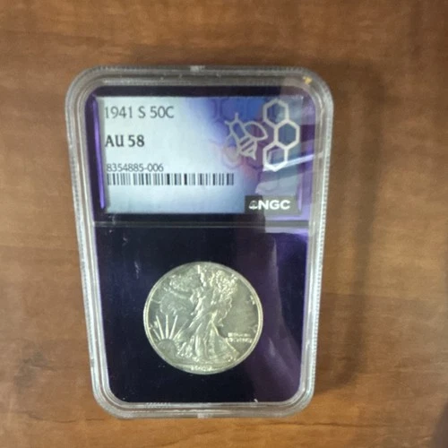 1941 Liberty Walking Half Dollar 50C San Francisco NGC AU 58 Circulated