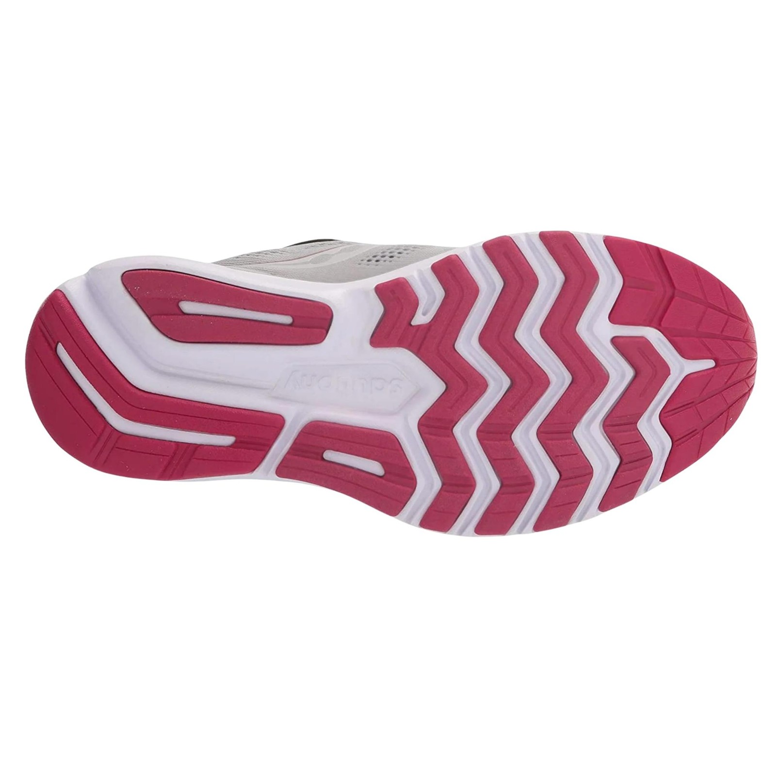 Saucony Womens Ride14 Running Shoe, Fog/Cherry thumbnail 7