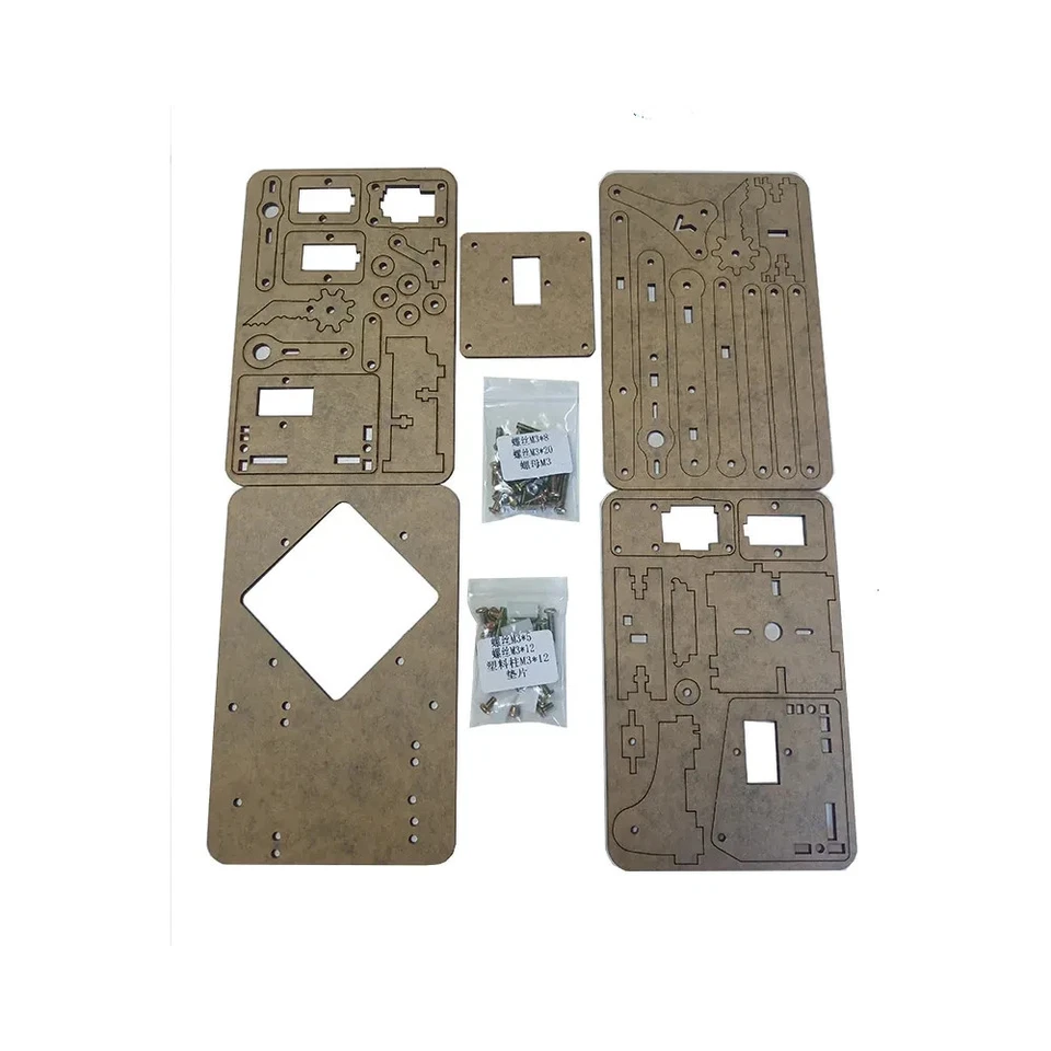 Brazo Robotico mecanico acrilico 4 DOF Arduino Kit completo color Madera - Imagen 3 de 4