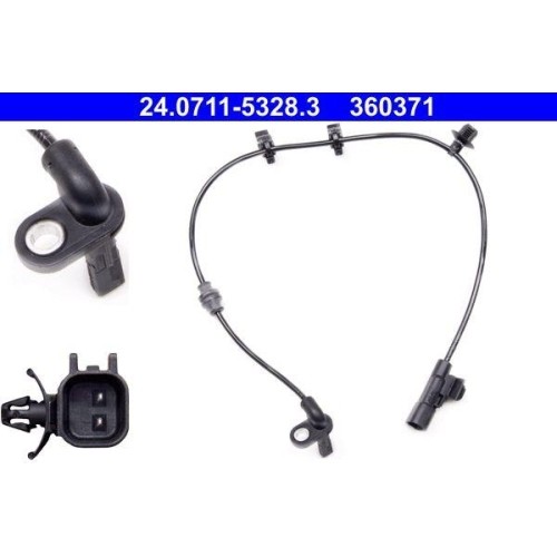 1X Sensor, Raddrehzahl ATE 24.0711-5328.3 Passend FüR Opel Vauxhall-image