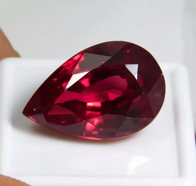 Awesome Natural Pear Cut Red Ruby 22-24 Ct Faceted Loose Gemstone EGL Certified