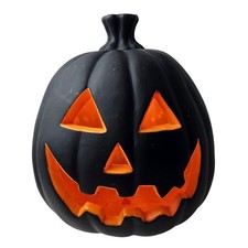 Black Halloween Pumpkin Decoration Light Up Jack O Lantern Decor