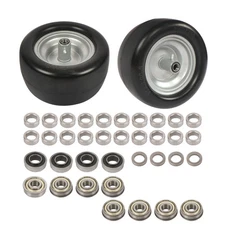 11x6.00-5 Flat Free Tire And Wheel Solid Rubbe For Riding Lawn Mower Tires 2Pack