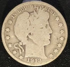 1913 D Denver Mint Barber Half Dollar