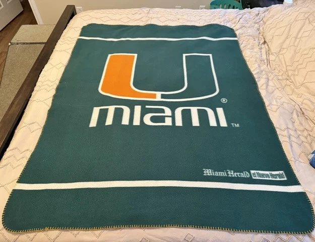 "Bonita manta polar Miami Hurricanes Team 50""x60"" suave" Foto 2 de 4