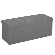 Folding Storage Ottoman Bench Storage Chest Footrest Coffee Table For Bedroom