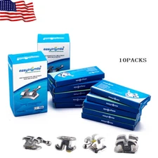 EASYINSMILE 10Packs Orthodontic Brackets Dental Roth/MBT 018/022 Metal Braces 