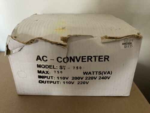 Vintage 750 Watt convertitore di tensione trasformatore resistente step up/down 750 W 110-220 V - Foto 1 di 7
