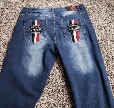 ecko unltd jeans athletic Mens Size 40 Vintage 90's Y2k Skater Punk Baggy *stain
