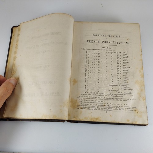 French In One Volume Complete French Class-Book Louis Pujol 1866 A.S. Barnes HC - Picture 12 of 17