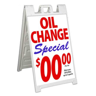 OIL CHANGE SPECIAL Signicade 24x36 Aframe Sidewalk Sign Banner Decal AUTOMOTIVE