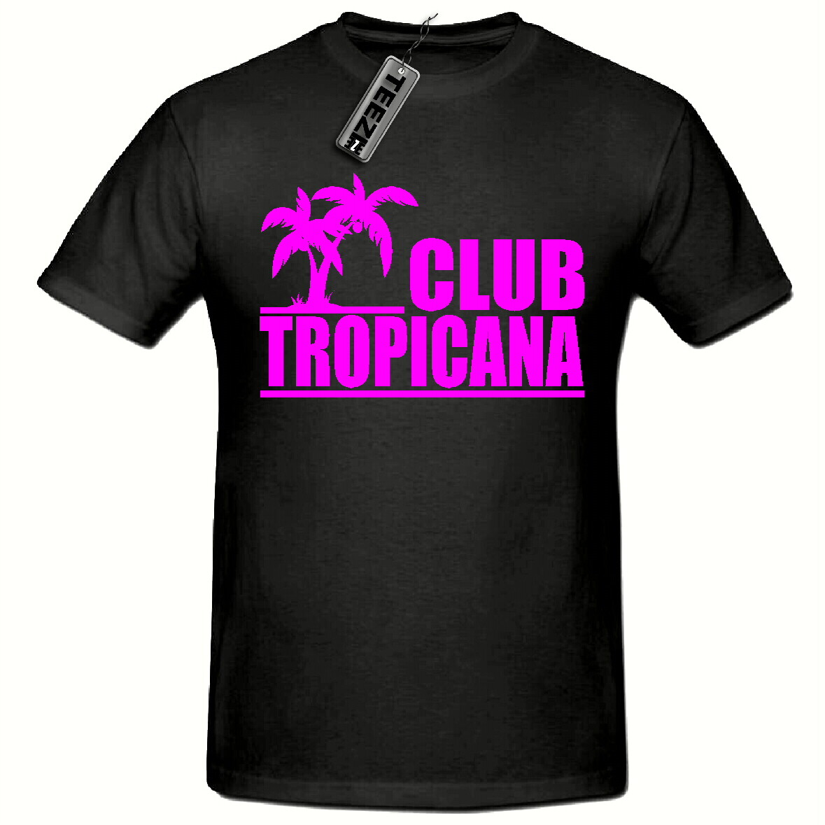 Bio Baumwolle Funny Shirt Damen-T-Shirt Club Tropicana BIO - 80er Jahre Kostüm Disco Party Bio Baumwolle T-Shirt Kostümparty