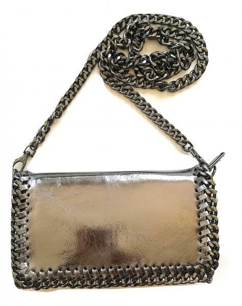 Сумка-клатч Umhngetasche aus Leder und Metall Frau 1P1552227 Silber 12990₽