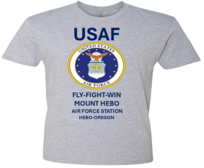 MOUNT HEBO AIR FORCE STATION* OREGON *SHIRT W/EMBLEM*USAF OFFICIALLY LICENSED