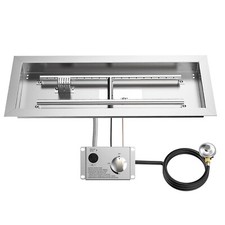 Drop in Burner Kit Rectangle Fire Pit Skyflame Stainless Steel 24"x8"