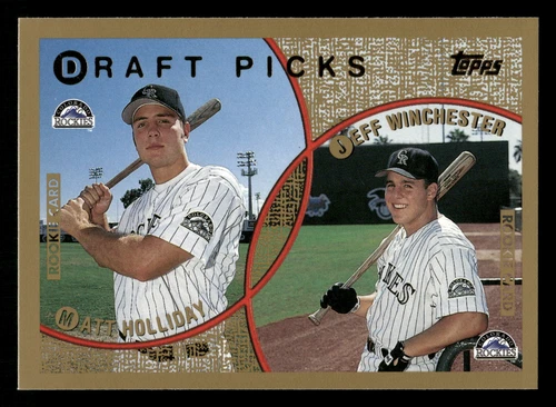 1999 Topps #442 Matt Holliday / Jeff Winchester RC Colorado Rockies