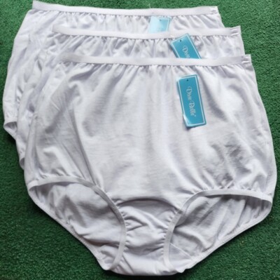 3 Pair Dixie Belle Panties White 100% Cotton Size 12 Panty Finally Back In Stock