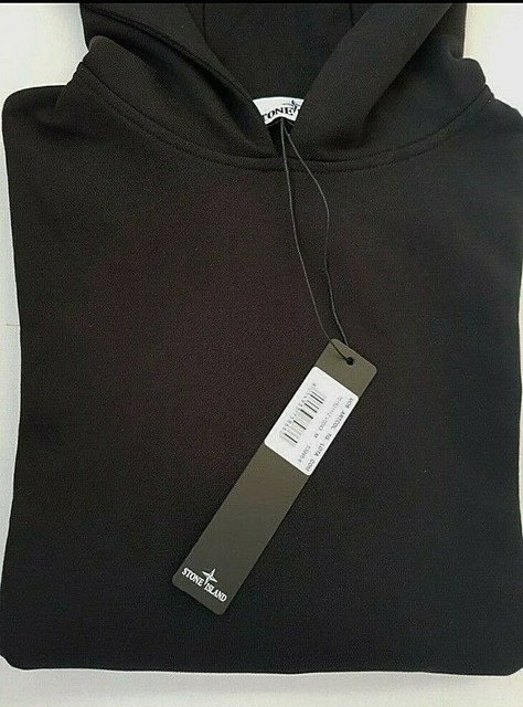 felpa nera stone island