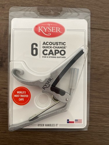 KYSER QUICK-CHANGE CAPO CHITARRA PER CHITARRE ACUSTICHE 6 CORDE ARGENTO (WCP023380)