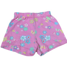 Garanimals Pull On Shorts Toddler Infant Girls 12M Pink Floral Elastic Bottoms