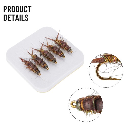 Bass For Trout Steelhead Catch Them All with 5pcs Fly Fishing Hook Nymph Lure - Picture 8 of 24