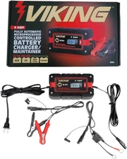 Viking 4 Amp Fully Automatic Microprocessor-Controlled Battery Charger/Maintaine