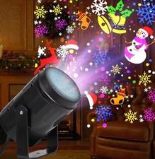 16-Pattern Christmas Projector Light, USB LED Santa Snowflake Projection