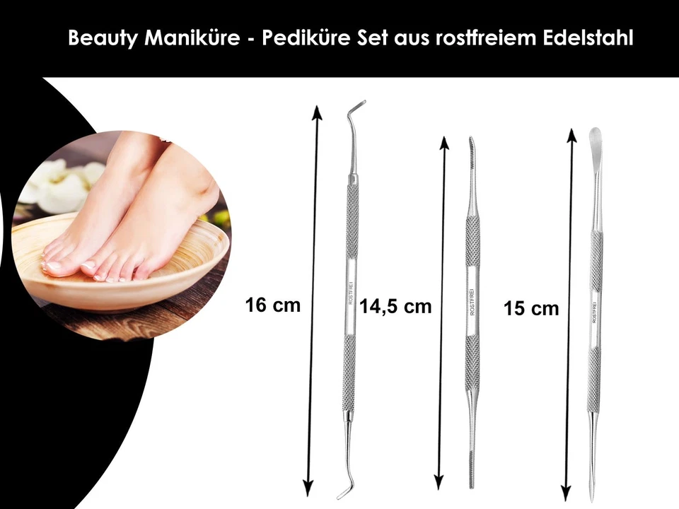 Fußpflege-Set Eckenheber Eckenfeile Nagelreiniger - Bild 2 von 4