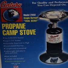 Vintage Century Model 2058 Trail Scout Single Burnet Propane Camp Stove Usa Vintage Century Model 2058 Trail Scout Single Burnet Propane Camp Stove Usa
