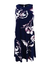 Lauren Ralph Lauren Women's Floral Shift Dress (6, Navy Multi)