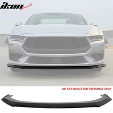 Fits 24-26 Ford Mustang Ecoboost & GT Gloss Black Front Lip Dark Horse Style ABS
